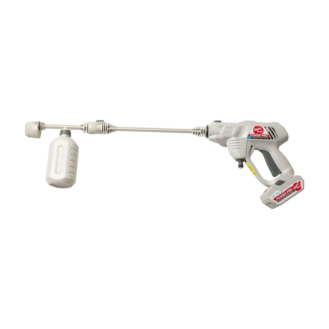 12444 – TAYLOR MADE Pressure Washer, Lithium Ion Battery Long Nozzle/ Rotatable Nozzle/ 6-In-1 Spray Attachment/ 25 O...